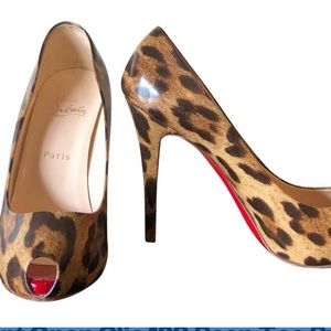 Christian Louboutin Leopard Patent Print Pumps